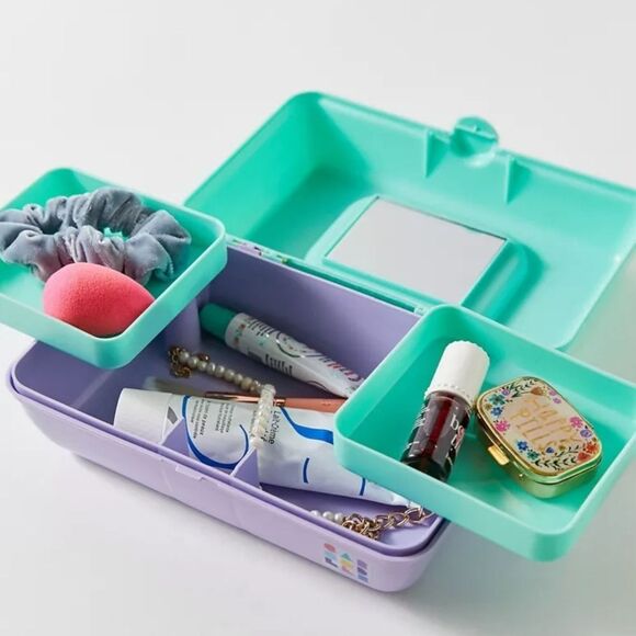 Caboodles On The Go Girl Makeup Vanity Case- Teal/Purple - Picture 4 of 8